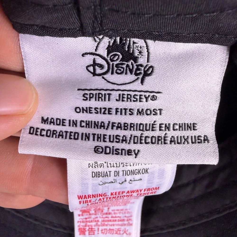 Disney Parks WDW Spirit Jersey Walt Disney‎ World Retro Bucket Hat Black OSFM